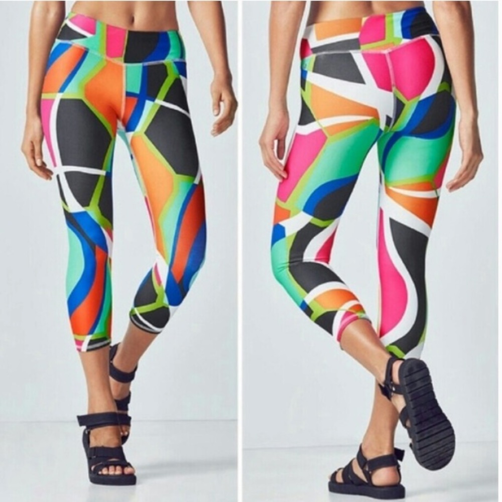 Fabletics Colorful‎ Stretch Capris, Size S, NWT